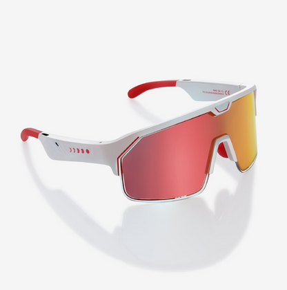 GAFAS SHIELD - Rojo - Ajuste de intensidad y música
